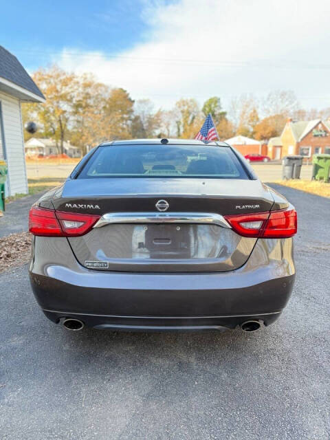 2016 Nissan Maxima for sale at Joes Blvd Auto Sales in Hopewell, VA