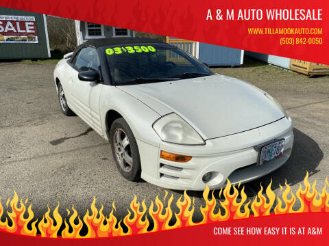2003 Mitsubishi Eclipse Spyder for sale at A & M Auto Wholesale in Tillamook OR