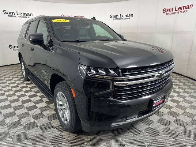 Used 2021 Chevrolet Tahoe LT with VIN 1GNSKNKD2MR363831 for sale in Bloomington, IL