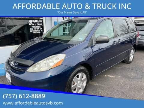 2007 Toyota Sienna for sale at AFFORDABLE AUTO & TRUCK INC in Virginia Beach VA