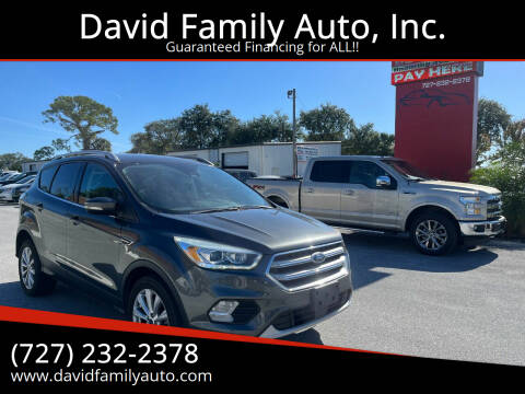 2017 Ford Escape for sale at David Family Auto, Inc. in New Port Richey FL