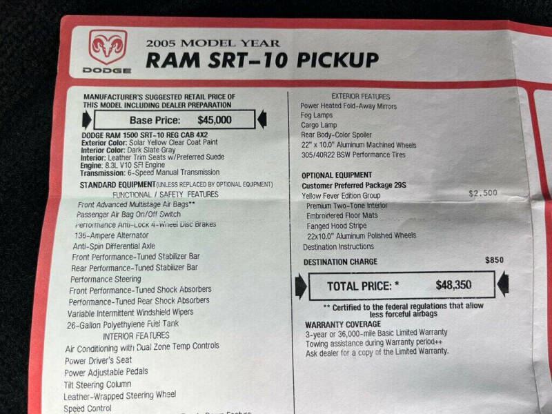 2005 Dodge Ram 1500 SRT-10