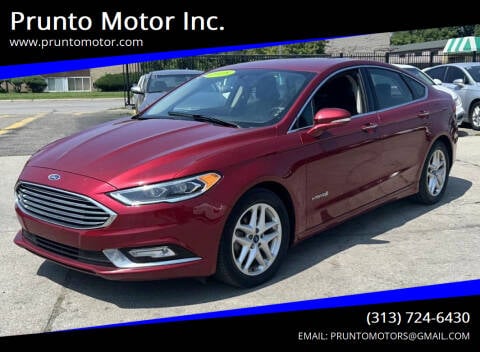 2018 Ford Fusion Hybrid for sale at Prunto Motor Inc. in Dearborn MI