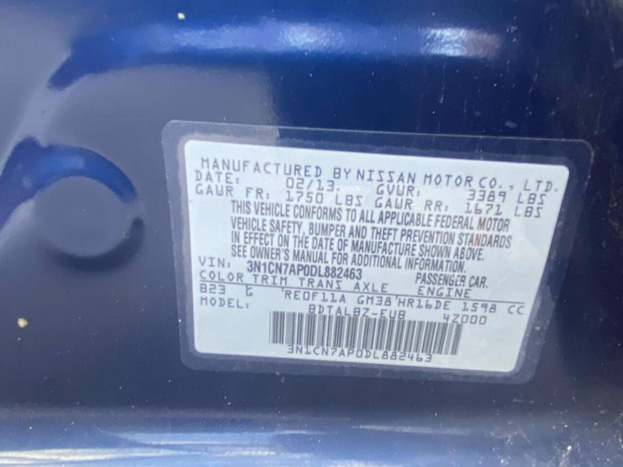 2013 Nissan Versa  - $8,000
