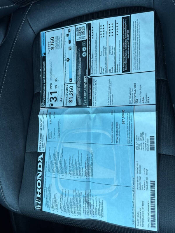 2019 Honda Accord Sport