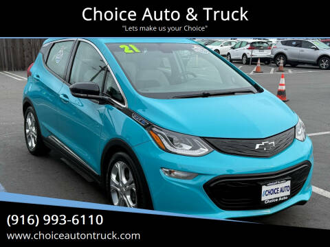 2021 Chevrolet Bolt EV for sale at Choice Auto & Truck in Sacramento CA
