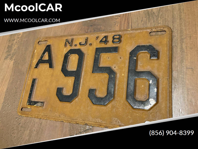 1948 New Jersey  Plate