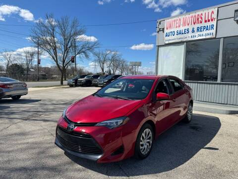 2019 Toyota Corolla for sale at United Motors LLC in Saint Francis WI