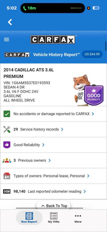 2014 Cadillac ATS 3.6L Premium