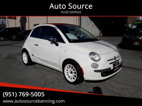 2012 FIAT 500c for sale at Auto Source in Banning CA