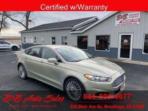 2015 Ford Fusion for sale at B & B Auto Sales in Brookings SD
