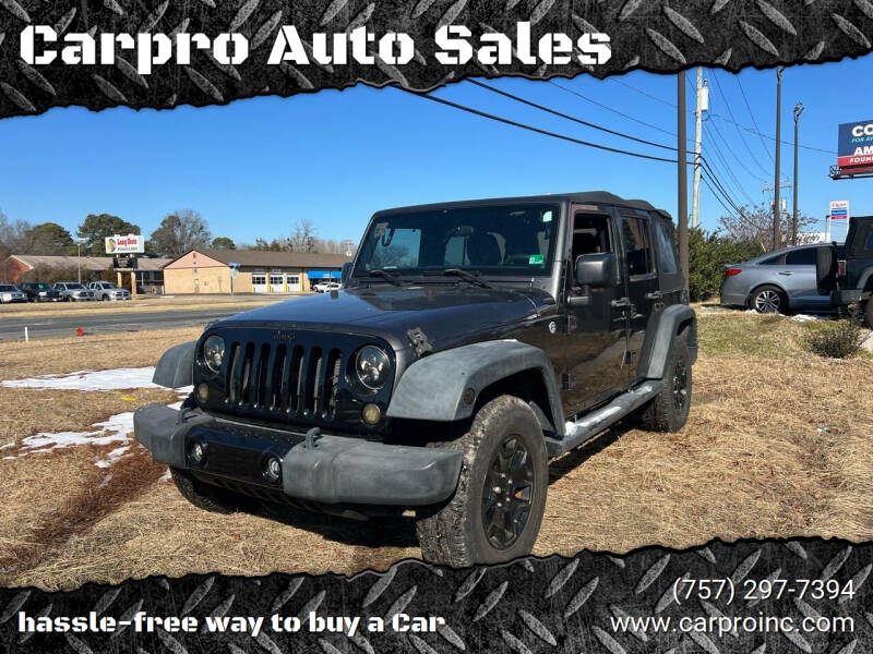 2014 Jeep Wrangler Unlimited for sale at Carpro Auto Sales in Chesapeake VA