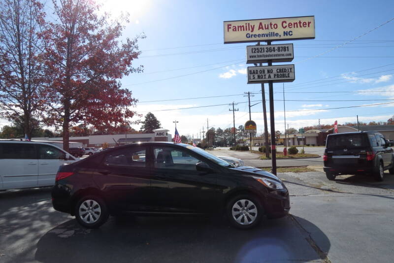 2016 Hyundai Accent for sale at FAMILY AUTO CENTER in Greenville NC