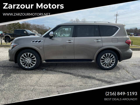 2015 Infiniti QX80 for sale at Zarzour Motors in Chesterland OH