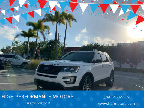 2017 Ford Explorer for sale at HIGH PERFORMANCE MOTORS in Hollywood FL