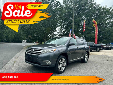 2013 Toyota Highlander for sale at Aria Auto Inc. - Drive 1 Auto Sales in Wake Forest NC