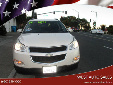 2011 Chevrolet Traverse for sale at West Auto Sales in Belmont CA