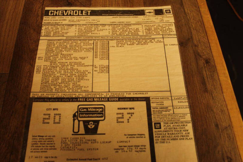 1988 Chevrolet Cavalier Z24