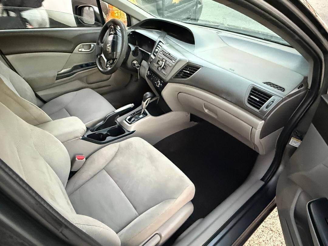2012 Honda Civic LX 4dr Sedan 5A - Gray exterior view 12