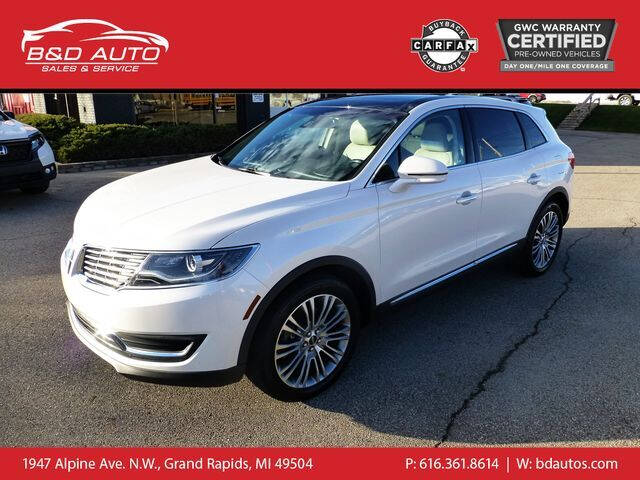 2017 Lincoln MKX for sale at B&D Auto Sales Inc in Grand Rapids MI