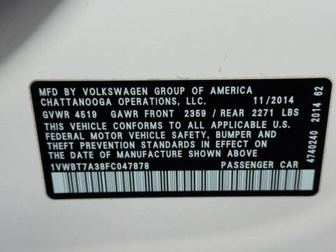 2015 Volkswagen Passat 1.8T Sport