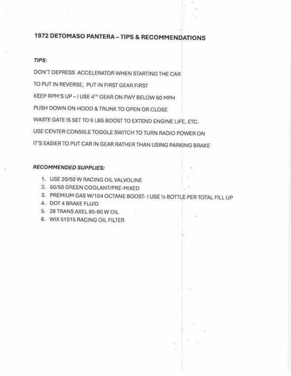 1972 De Tomaso Pantera