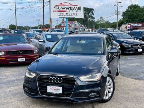 2015 Audi A4 for sale at Supreme Auto Sales in Chesapeake VA