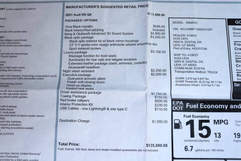 2021 Audi RS Q8 4.0T quattro