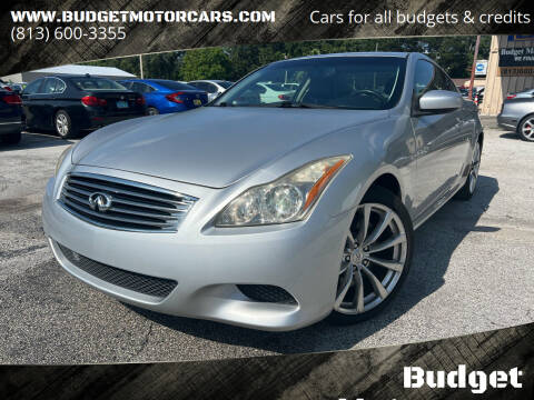 2010 Infiniti G37 Coupe for sale at Budget Motorcars in Tampa FL
