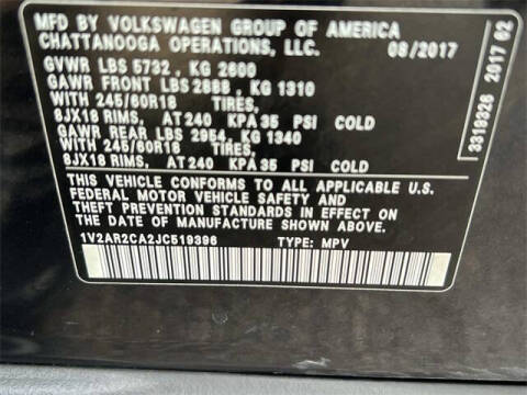 2018 Volkswagen Atlas V6 S