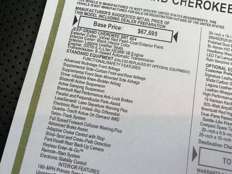 2018 Jeep Grand Cherokee SRT