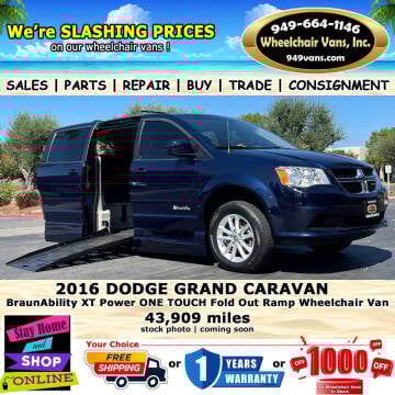 2016 Dodge Grand Caravan for sale at Wheelchair Vans Inc in Laguna Hills CA