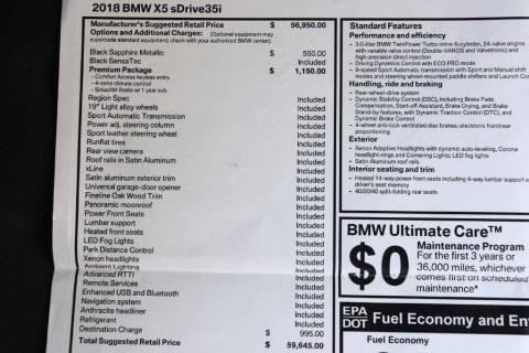 2018 BMW X5 sDrive35i