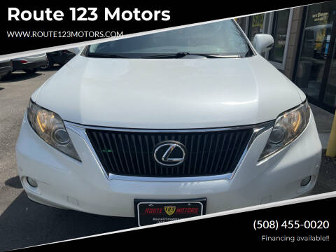 2012 Lexus RX 350 for sale at Route 123 Motors in Norton MA