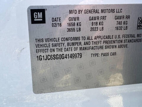 2016 Chevrolet Sonic LT Auto