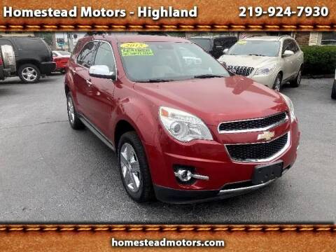 2015 Chevrolet Equinox for sale at HOMESTEAD MOTORS in Highland IN