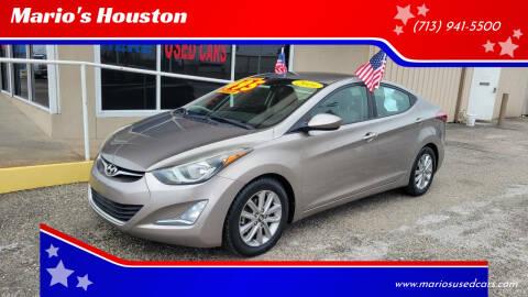 2016 Hyundai Elantra for sale at Mario's Houston in Houston TX