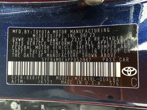 2023 Toyota Corolla LE