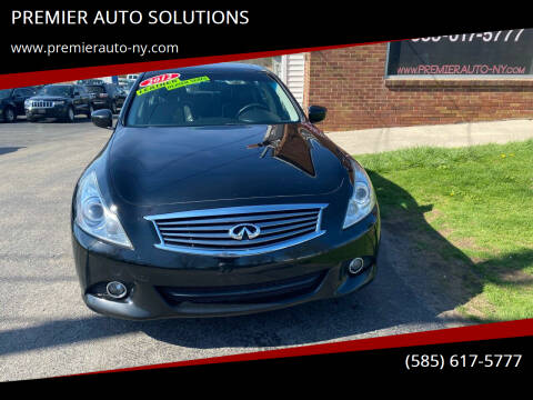 2012 Infiniti G25 Sedan for sale at PREMIER AUTO SOLUTIONS in Spencerport NY