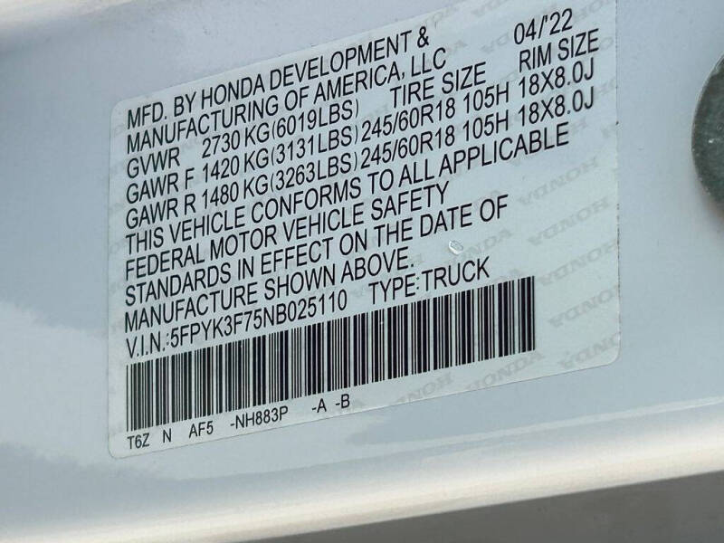 2022 Honda Ridgeline RTL-E