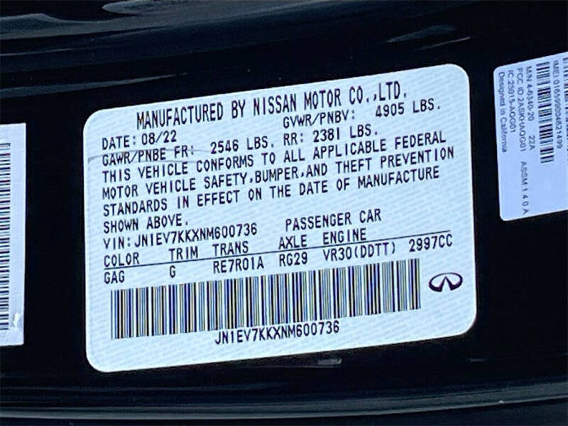 2022 Infiniti Q60 3.0T Luxe