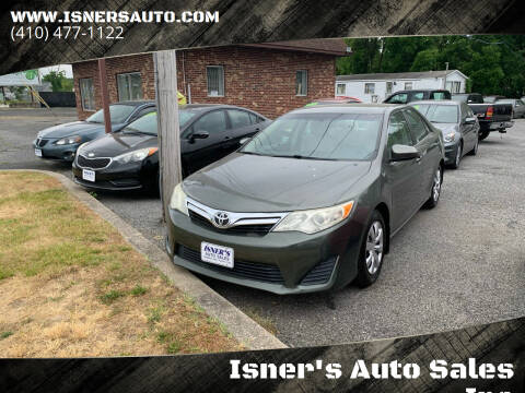 2013 Toyota Camry for sale at Isner's Auto Sales Inc in Dundalk MD