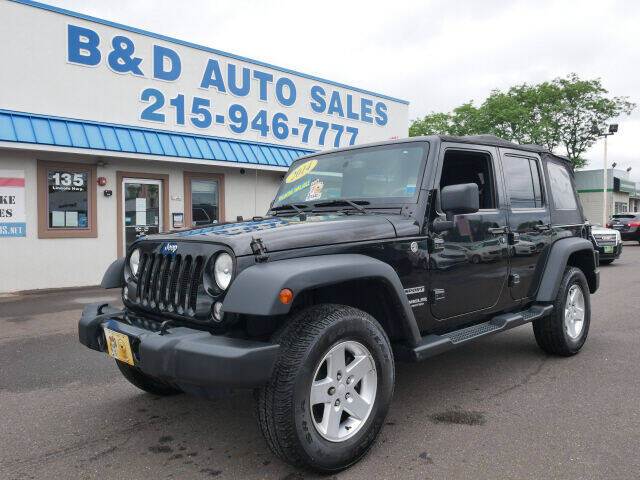 2014 Jeep Wrangler Unlimited for sale at B & D Auto Sales Inc. in Fairless Hills PA