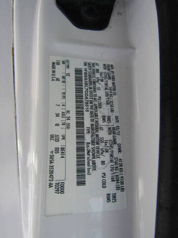 2012 Ford E-Series E-350 SD XL