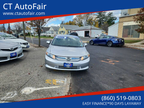 2012 Honda Civic for sale at CT AutoFair in West Hartford CT