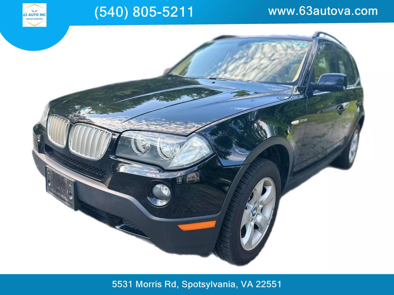 2008 BMW X3 for sale at 63 Auto Inc in Spotsylvania, VA