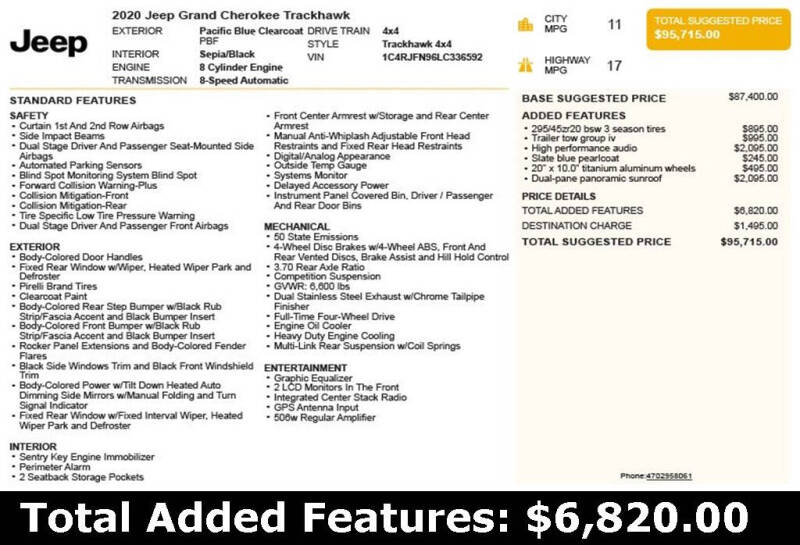 2020 Jeep Grand Cherokee Trackhawk