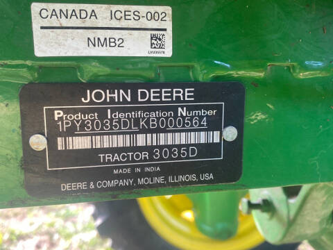 2019 John Deere 3035D