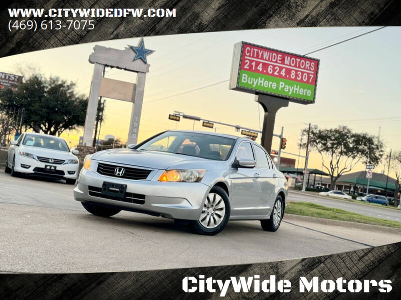 2009 Honda Accord for sale at CityWide Motors in Garland TX