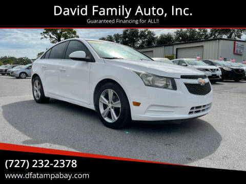 2013 Chevrolet Cruze for sale at David Family Auto, Inc. in New Port Richey FL